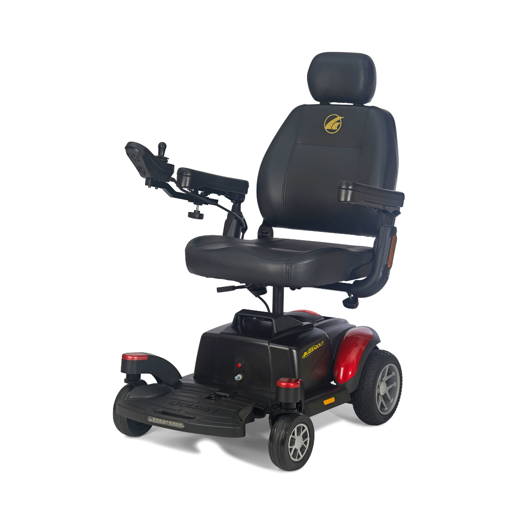 Golden Tech GP164 Buzzabout Compact Power Wheelchair with Front LED Sensor - Senior.com Power Chairs